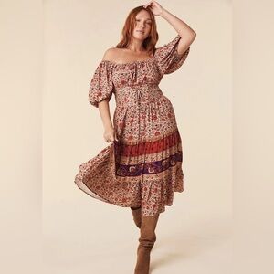 Spell Lady Untamed midi dress in Tea Leaf